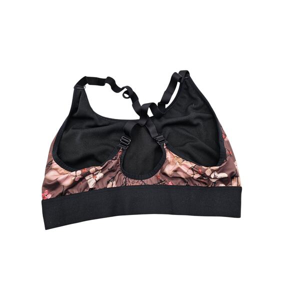 HKMX by Hunkenmoller Womens Sz L Bralette Bra Floral Pink Brown - Picture 3 of 4